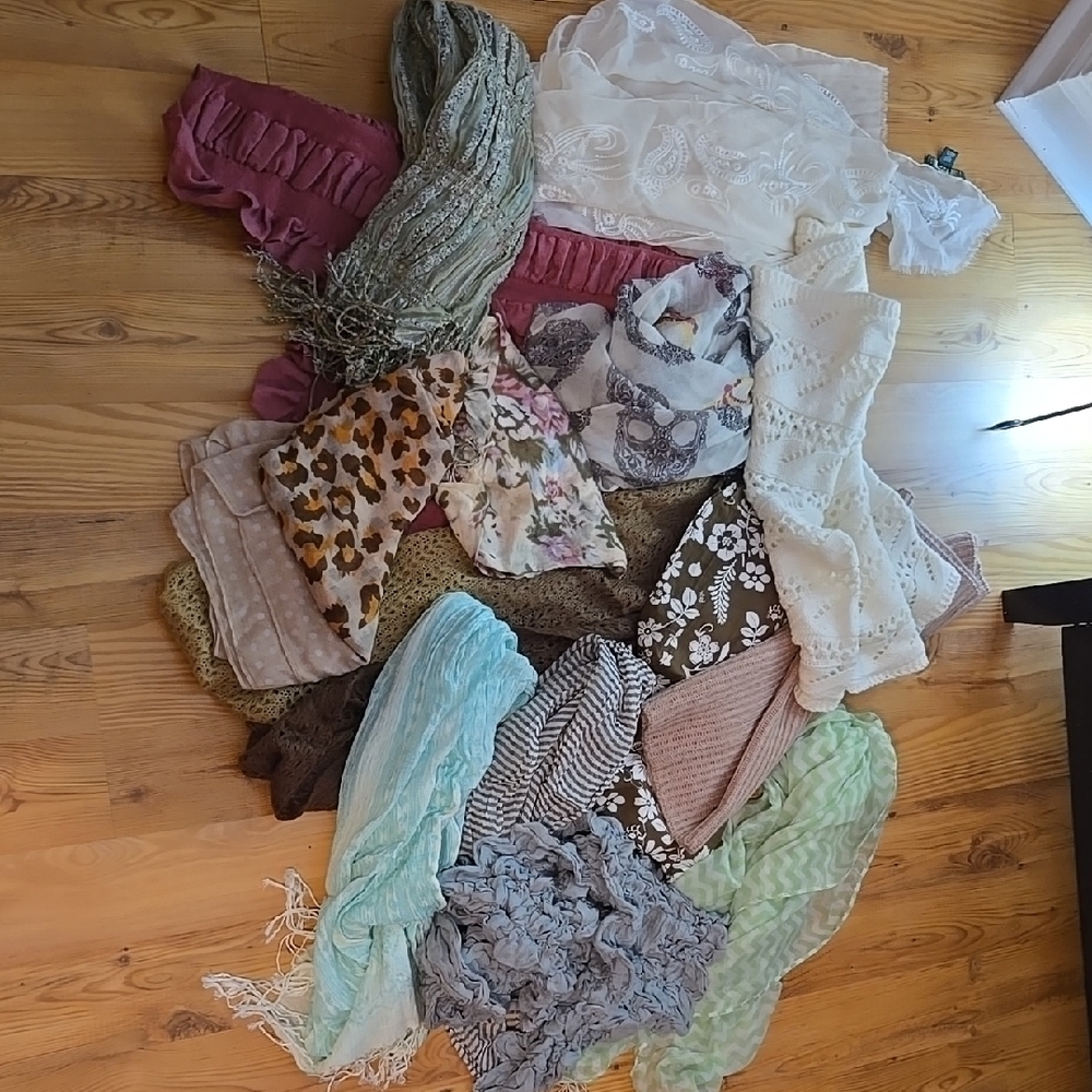 Assorted Scarves Collection - Floral, Animal Print, Lace
